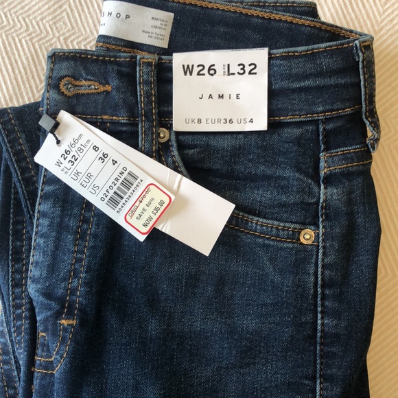 Topshop Jamie Jeans, Indigo - Picture 2 of 5